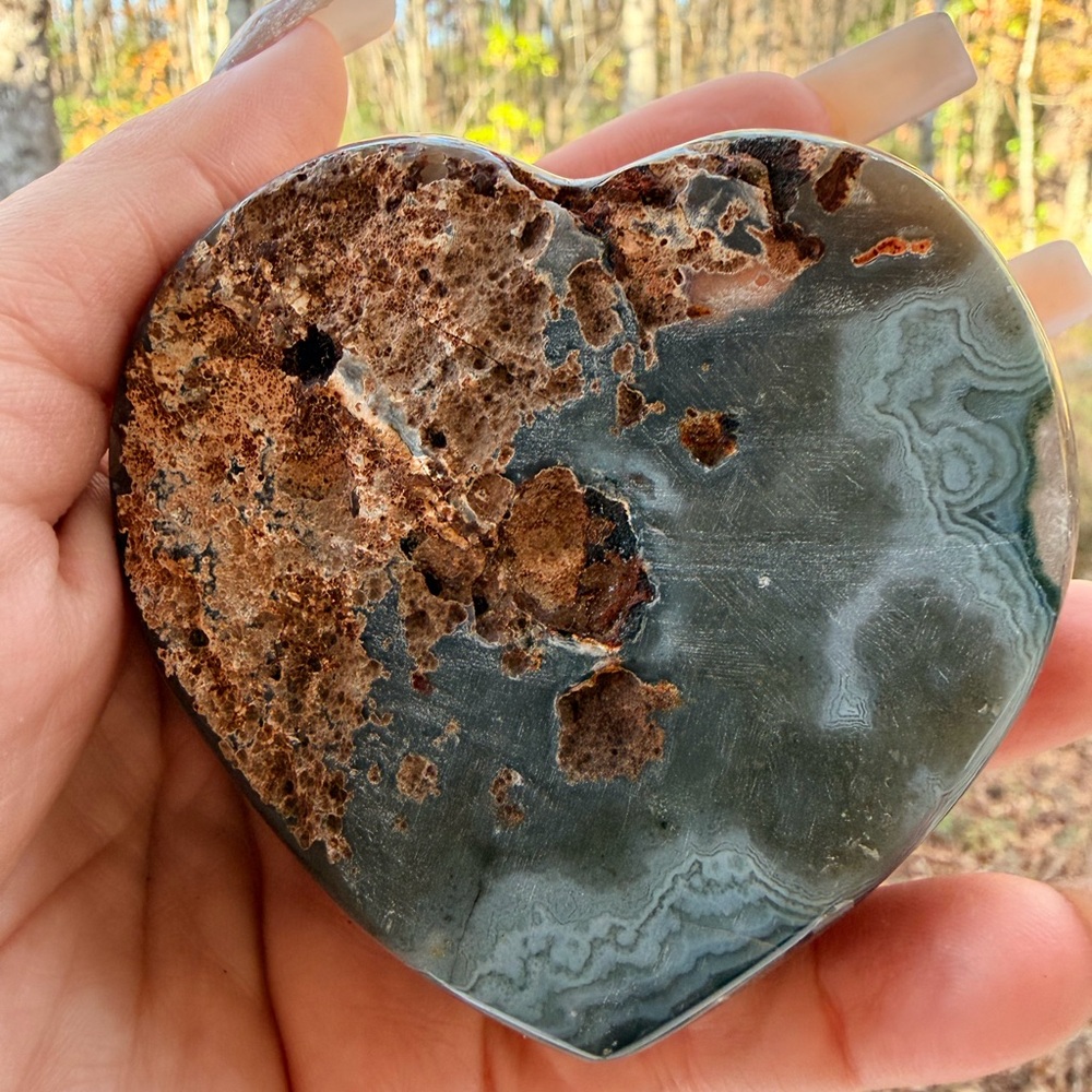 Twin Flame Fantasy Agate & Amethyst Druzy Heart | Uruguay | High Quality 0005 - Picture 11 of 13